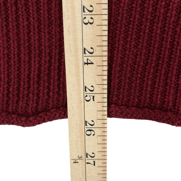 Jessica Simpson Sweater Womens Small Maroon Knit Long Sleeve Crew Neck Pullover - Picture 16 of 16